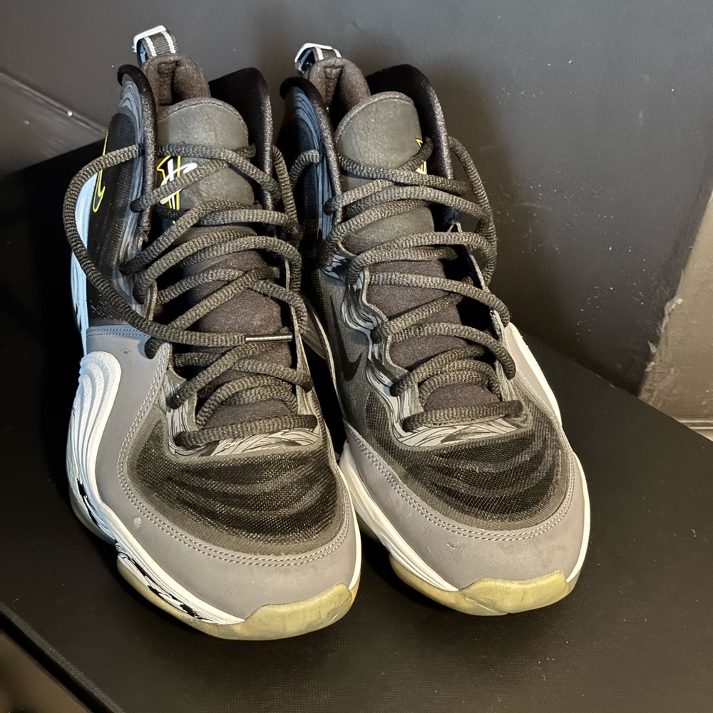 Nike Air Penny 5 Five Black Grey Tour Yellow  - Men's 10.5